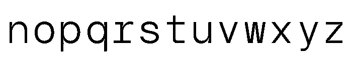 GC Basic Inktrap Monospace Lt Font LOWERCASE