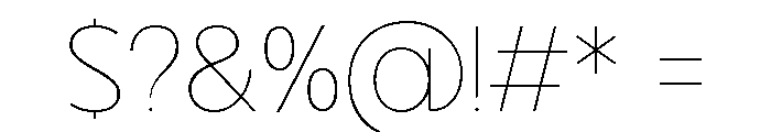 GC Fentura Hairline Font OTHER CHARS