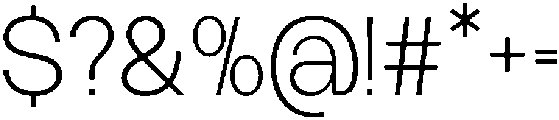 GC Avalance Thin otf (100) Font OTHER CHARS