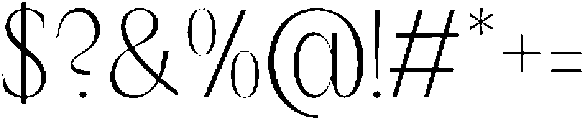 GC Once After Thin otf (100) Font OTHER CHARS