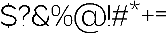 GC PROTAGE Extra Light otf (200) Font OTHER CHARS