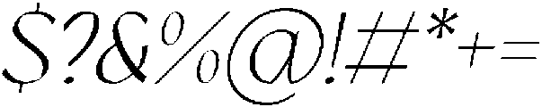 GC Prometheus Extra Light Italic otf (200) Font OTHER CHARS