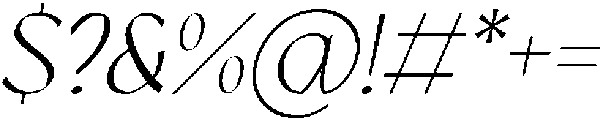 GC Prometheus Extra Light Italic ttf (200) Font OTHER CHARS
