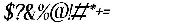 GC Amore Promised Italic Font OTHER CHARS