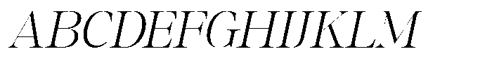 GC Backside Valley Extra Light Italic Font UPPERCASE