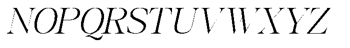 GC Backside Valley Extra Light Italic Font UPPERCASE