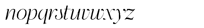 GC Backside Valley Extra Light Italic Font LOWERCASE