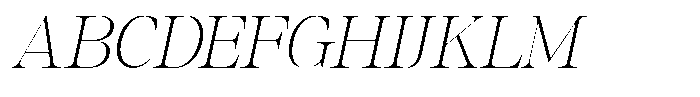 GC Backside Valley Thin Italic Font UPPERCASE