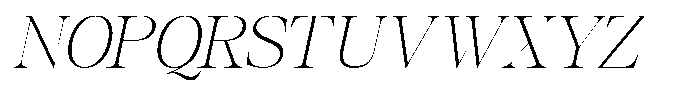 GC Backside Valley Thin Italic Font UPPERCASE