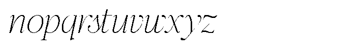 GC Backside Valley Thin Italic Font LOWERCASE