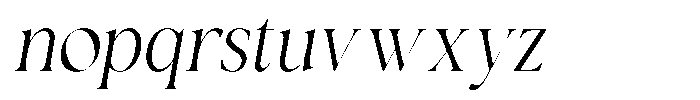GC Begia Slant Light Font LOWERCASE