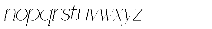 GC Cheline Slant Regular Font LOWERCASE