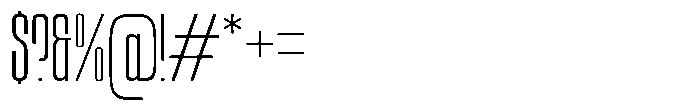 GC Chroma Thin Font OTHER CHARS