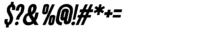 GC Conrode Slanted Font OTHER CHARS