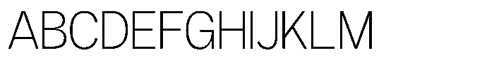 GC Methane Thin Font UPPERCASE