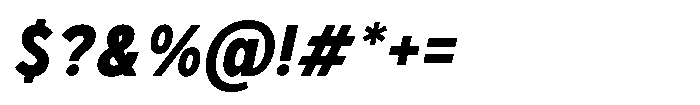 GC Monza Sans Bold Condensed Italic Font OTHER CHARS