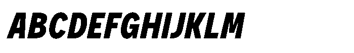 GC Monza Sans Bold Condensed Italic Font UPPERCASE