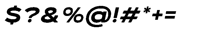 GC Monza Sans Bold Expanded Italic Font OTHER CHARS