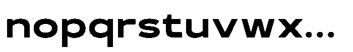 GC Monza Sans Bold Expanded Font LOWERCASE