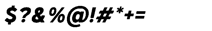GC Monza Sans Bold Semi Condensed Italic Font OTHER CHARS