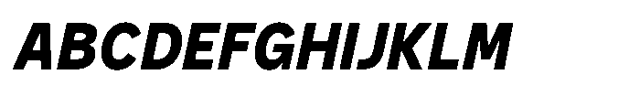 GC Monza Sans Bold Semi Condensed Italic Font UPPERCASE