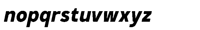 GC Monza Sans Bold Semi Condensed Italic Font LOWERCASE