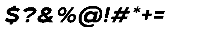 GC Monza Sans Bold Semi Expanded Italic Font OTHER CHARS