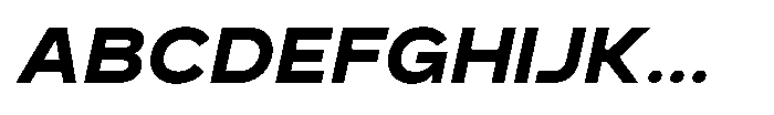 GC Monza Sans Bold Semi Expanded Italic Font UPPERCASE