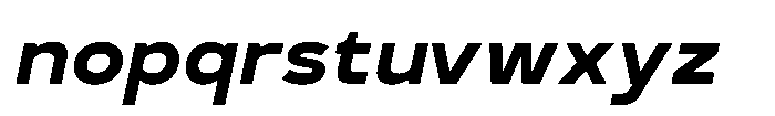 GC Monza Sans Bold Semi Expanded Italic Font LOWERCASE