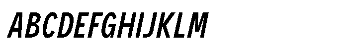 GC Monza Sans Condensed Italic Font UPPERCASE
