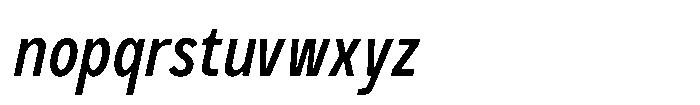 GC Monza Sans Condensed Italic Font LOWERCASE