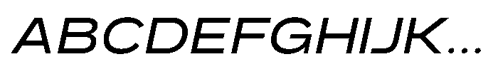 GC Monza Sans Expanded Italic Font UPPERCASE