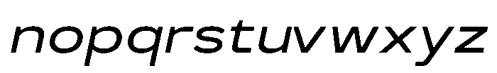 GC Monza Sans Expanded Italic Font LOWERCASE