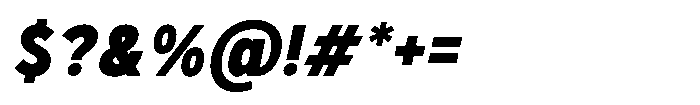 GC Monza Sans Extra Bold Condensed Italic Font OTHER CHARS