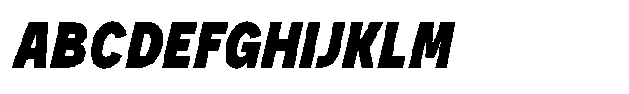 GC Monza Sans Extra Bold Condensed Italic Font UPPERCASE