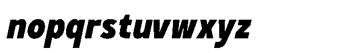 GC Monza Sans Extra Bold Condensed Italic Font LOWERCASE