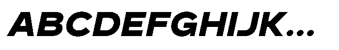 GC Monza Sans Extra Bold Semi Expanded Italic Font UPPERCASE