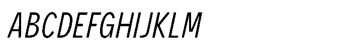 GC Monza Sans Extra Light Condensed Italic Font UPPERCASE