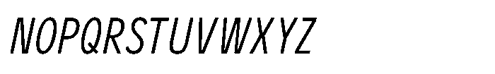 GC Monza Sans Extra Light Condensed Italic Font UPPERCASE