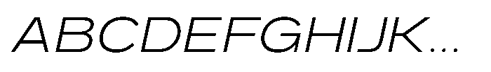 GC Monza Sans Extra Light Expanded Italic Font UPPERCASE