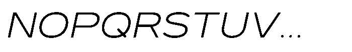 GC Monza Sans Extra Light Expanded Italic Font UPPERCASE
