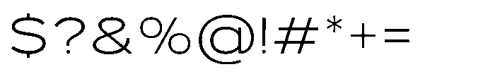 GC Monza Sans Extra Light Expanded Font OTHER CHARS