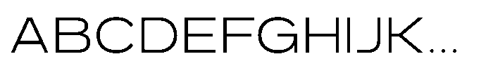 GC Monza Sans Extra Light Expanded Font UPPERCASE