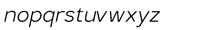 GC Monza Sans Extra Light Italic Font LOWERCASE