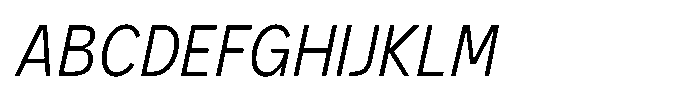 GC Monza Sans Extra Light Semi Condensed Italic Font UPPERCASE
