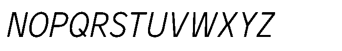 GC Monza Sans Extra Light Semi Condensed Italic Font UPPERCASE