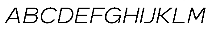 GC Monza Sans Extra Light Semi Expanded Italic Font UPPERCASE