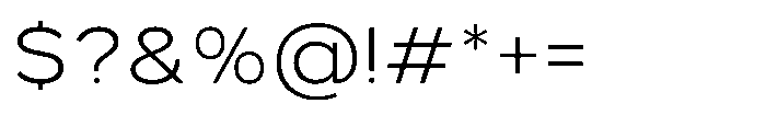 GC Monza Sans Extra Light Semi Expanded Font OTHER CHARS
