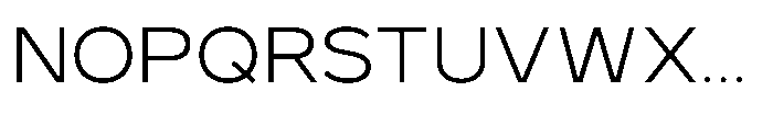 GC Monza Sans Extra Light Semi Expanded Font UPPERCASE
