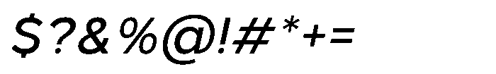 GC Monza Sans Italic Font OTHER CHARS